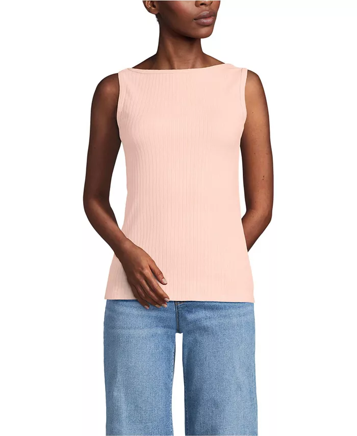 Женская майка без рукавов с узким вырезом и отделкой в рубчик Lands' End, розовый
Женская майка без рукавов с узким вырезом и отделкой в рубчик Lands' End, розовый