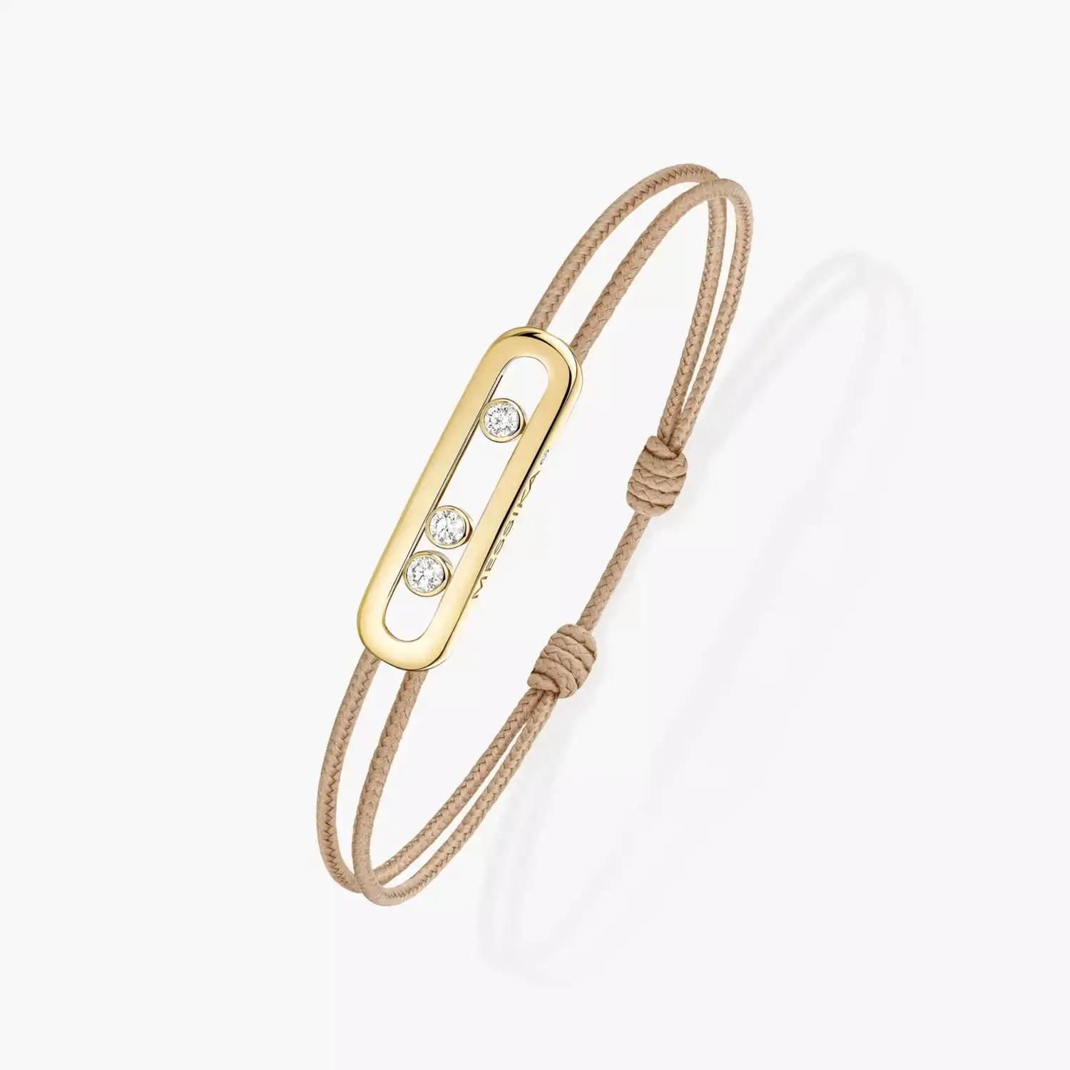 Браслет Messika Care(S) Beige Cord, желтое золото/бриллианты 
Браслет Messika Care(S) Beige Cord, желтое золото/бриллианты