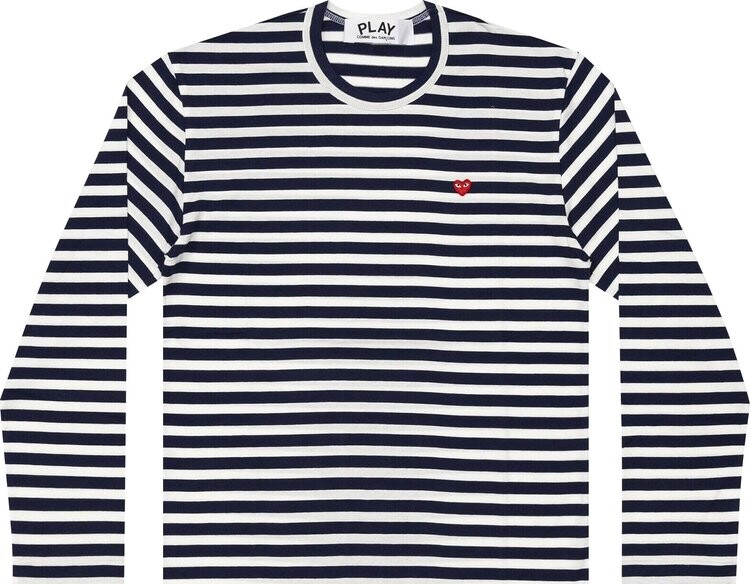 Футболка Comme des Garçons PLAY Long-Sleeve Striped T-Shirt With Small Heart 'Navy/White', синий
Футболка Comme des Garçons PLAY Long-Sleeve Striped T-Shirt With Small Heart 'Navy/White', синий