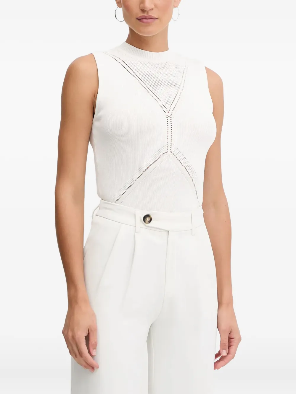 Вязаный топ без рукавов Guess Usa, белый
Вязаный топ без рукавов Guess Usa, белый