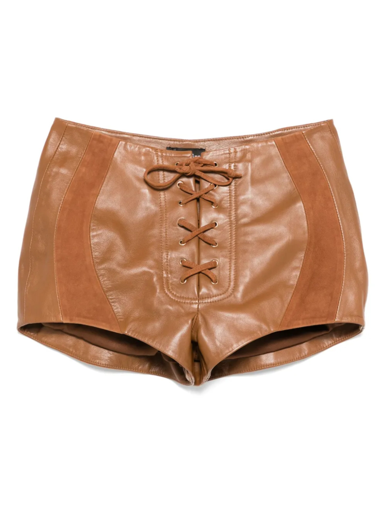 Кожаные шорты со шнуровкой Retrofete, коричневый 
Кожаные шорты со шнуровкой Retrofete, коричневый