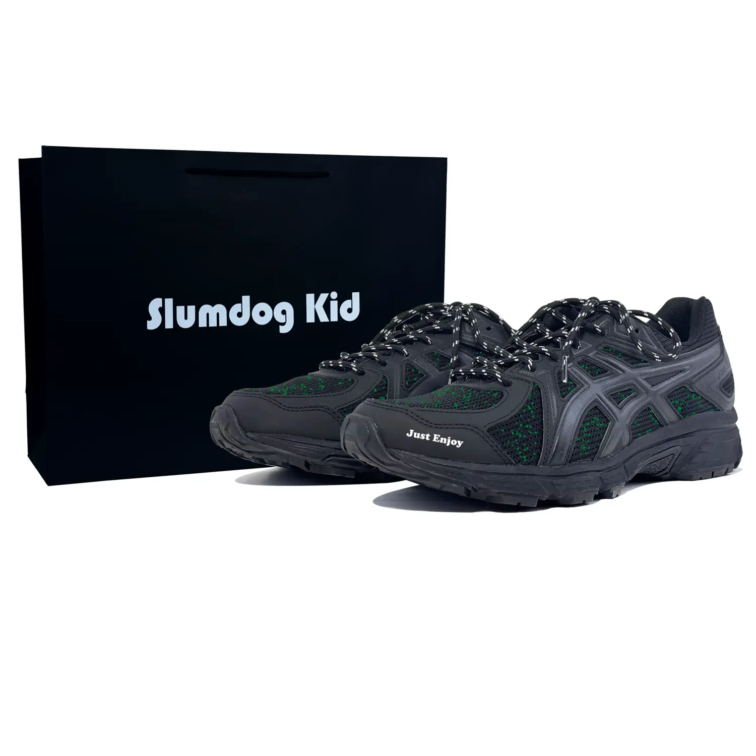 Asics Мужские износостойкие низкие беговые кроссовки Jog 100 T, черный с зелеными вставками
Asics Мужские износостойкие низкие беговые кроссовки Jog 100 T, черный с зелеными вставками