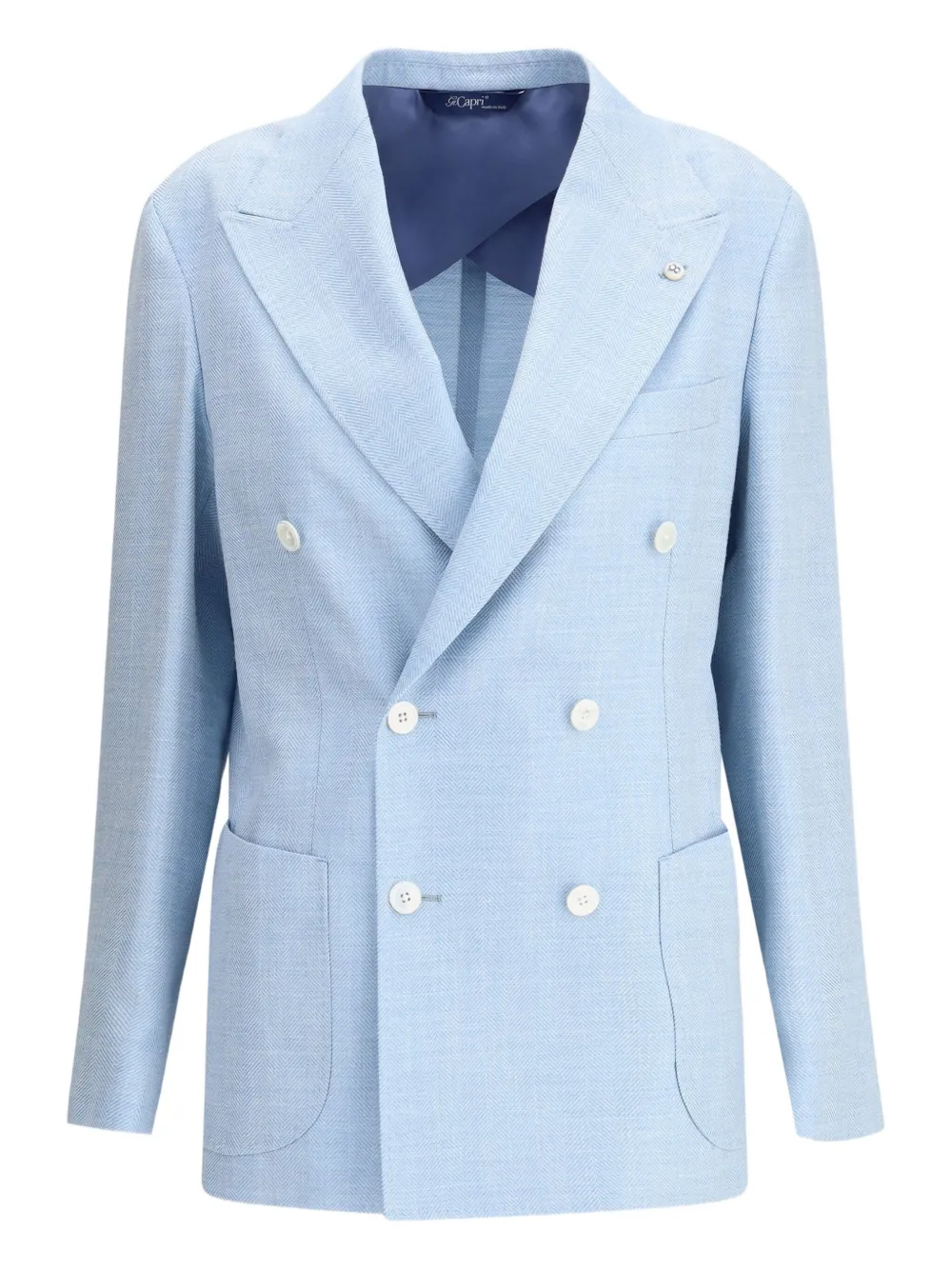 Двубортный пиджак с узором «елочка» GI CAPRI, синий
Двубортный пиджак с узором «елочка» GI CAPRI, синий
