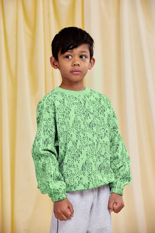 Детская хлопковая толстовка с мини-леопардовым принтом Mini Rodini, зеленый
Детская хлопковая толстовка с мини-леопардовым принтом Mini Rodini, зеленый