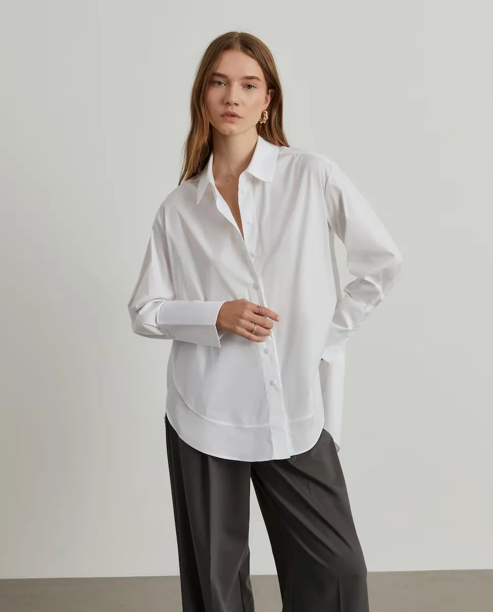 Асимметричная женская рубашка оверсайз Lion of Porches, белый
Асимметричная женская рубашка оверсайз Lion of Porches, белый