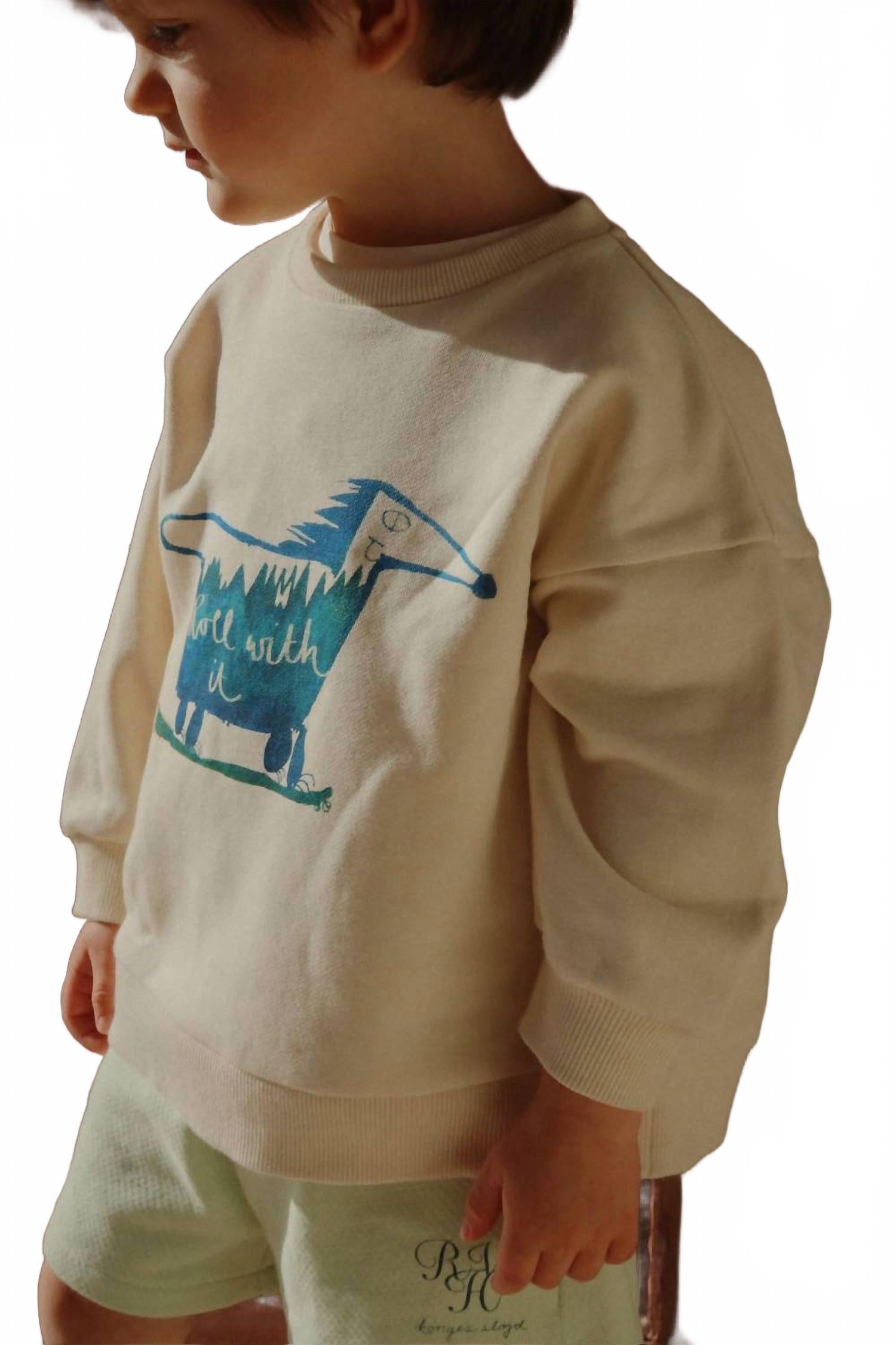 Детская толстовка с роликами в летнем песке бежевого цвета Konges Sløjd 
Детская толстовка с роликами в летнем песке бежевого цвета Konges Sløjd