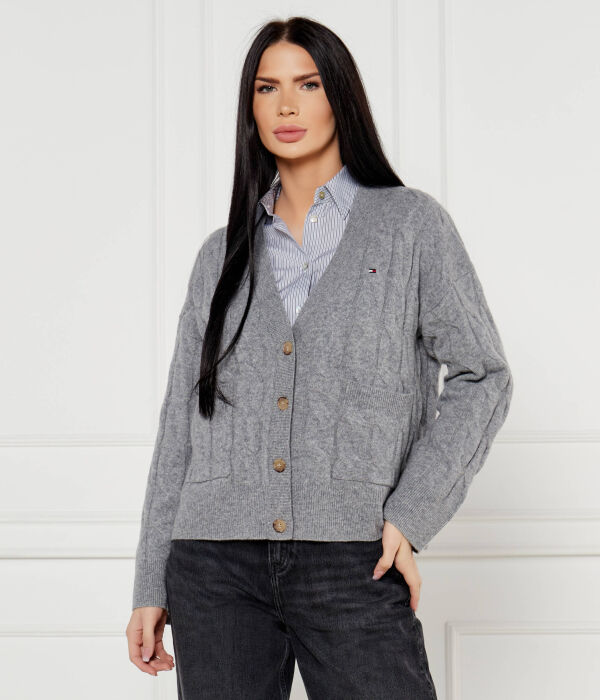 Шерстяной кардиган Regular fit Tommy Hilfiger, серый
Шерстяной кардиган Regular fit Tommy Hilfiger, серый