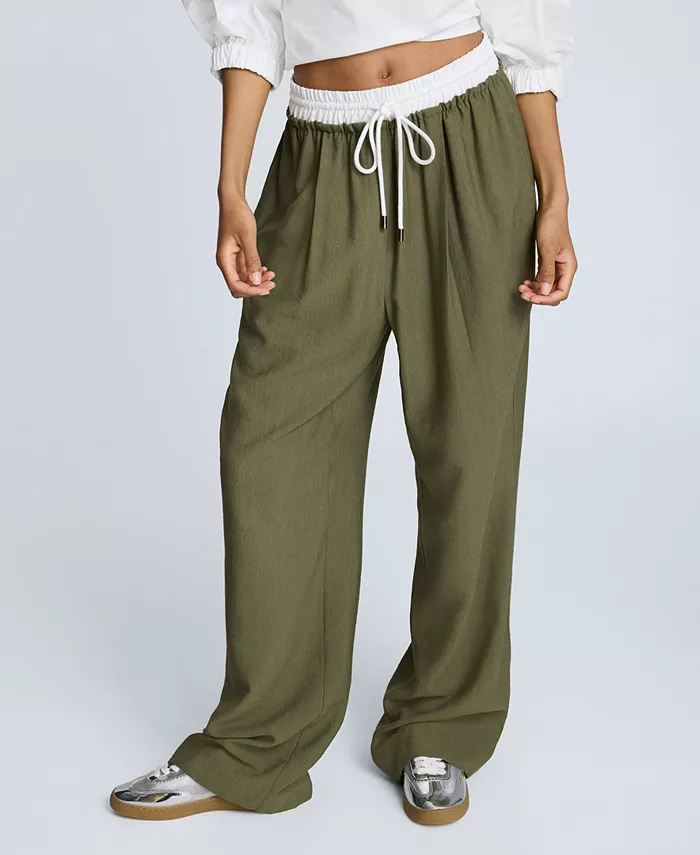 Женские брюки-клеш с широкими штанинами и завязками на кулиске Kenneth Cole, зеленый
Женские брюки-клеш с широкими штанинами и завязками на кулиске Kenneth Cole, зеленый