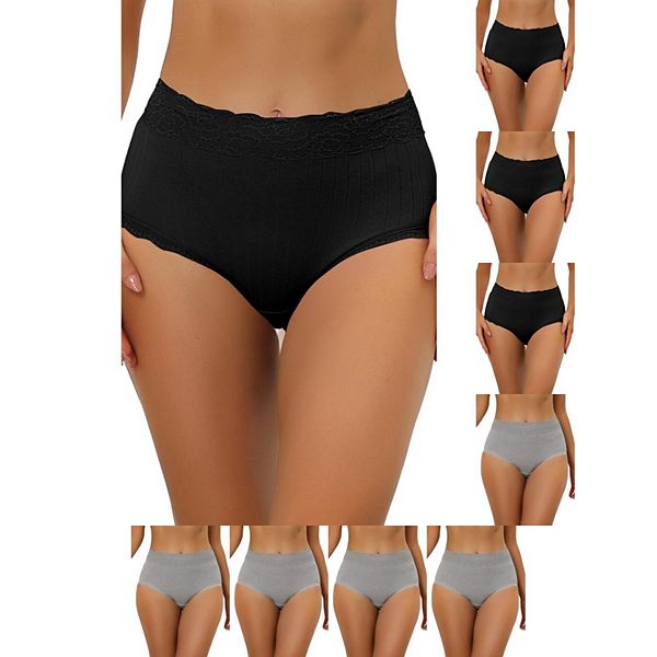 9 пар женских трусиков с высокой талией, утягивающие, комфортные, с кружевной отделкой и резинкой Inspire Chic, Black Gray
9 пар женских трусиков с высокой талией, утягивающие, комфортные, с кружевной отделкой и резинкой Inspire Chic, Black Gray
