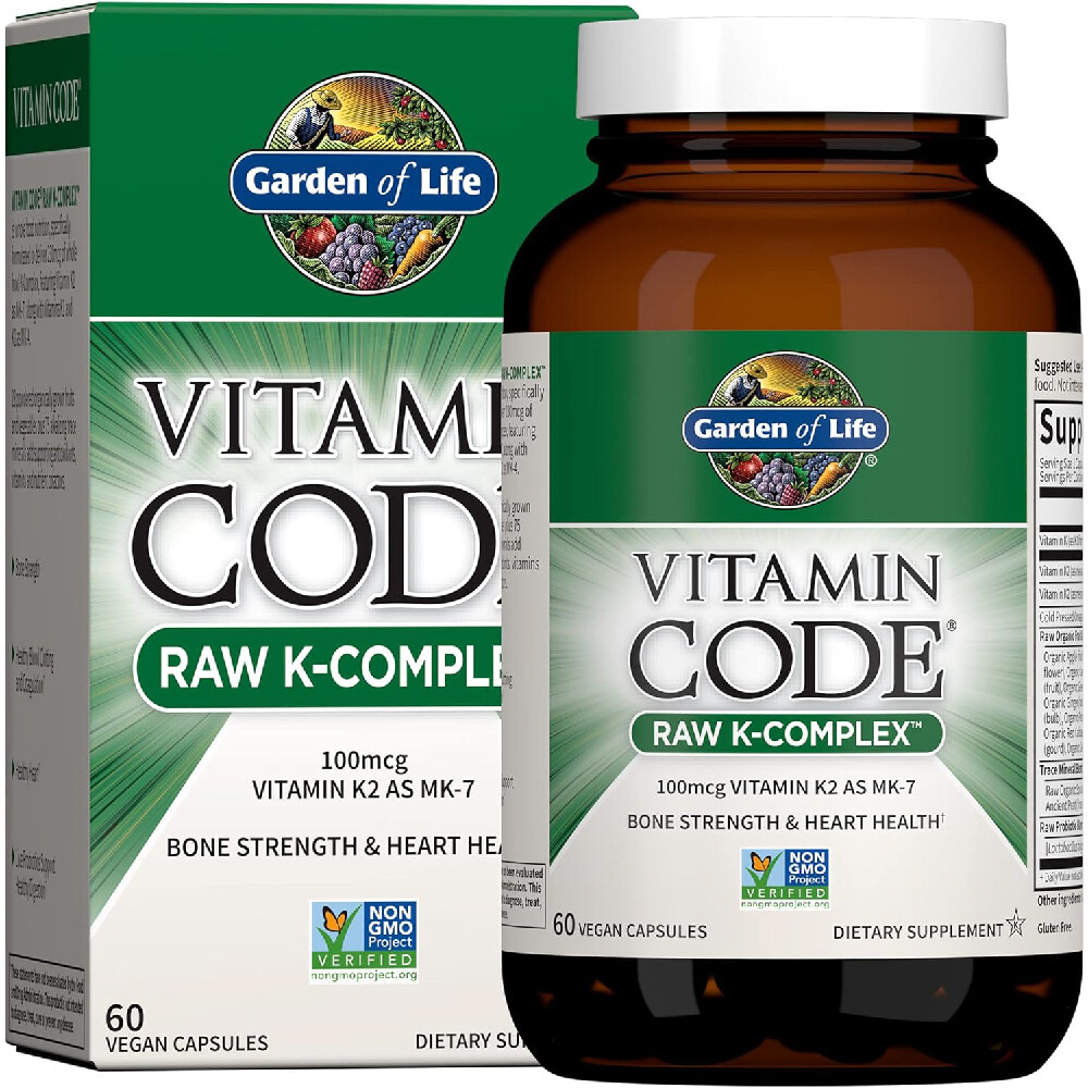 Витамины K2 и K1 Garden of Life Code Vegan K Complex Vitamin for Bone Strength and Heart Health, 60 капсул
Витамины K2 и K1 Garden of Life Code Vegan K Complex Vitamin for Bone Strength and Heart Health, 60 капсул