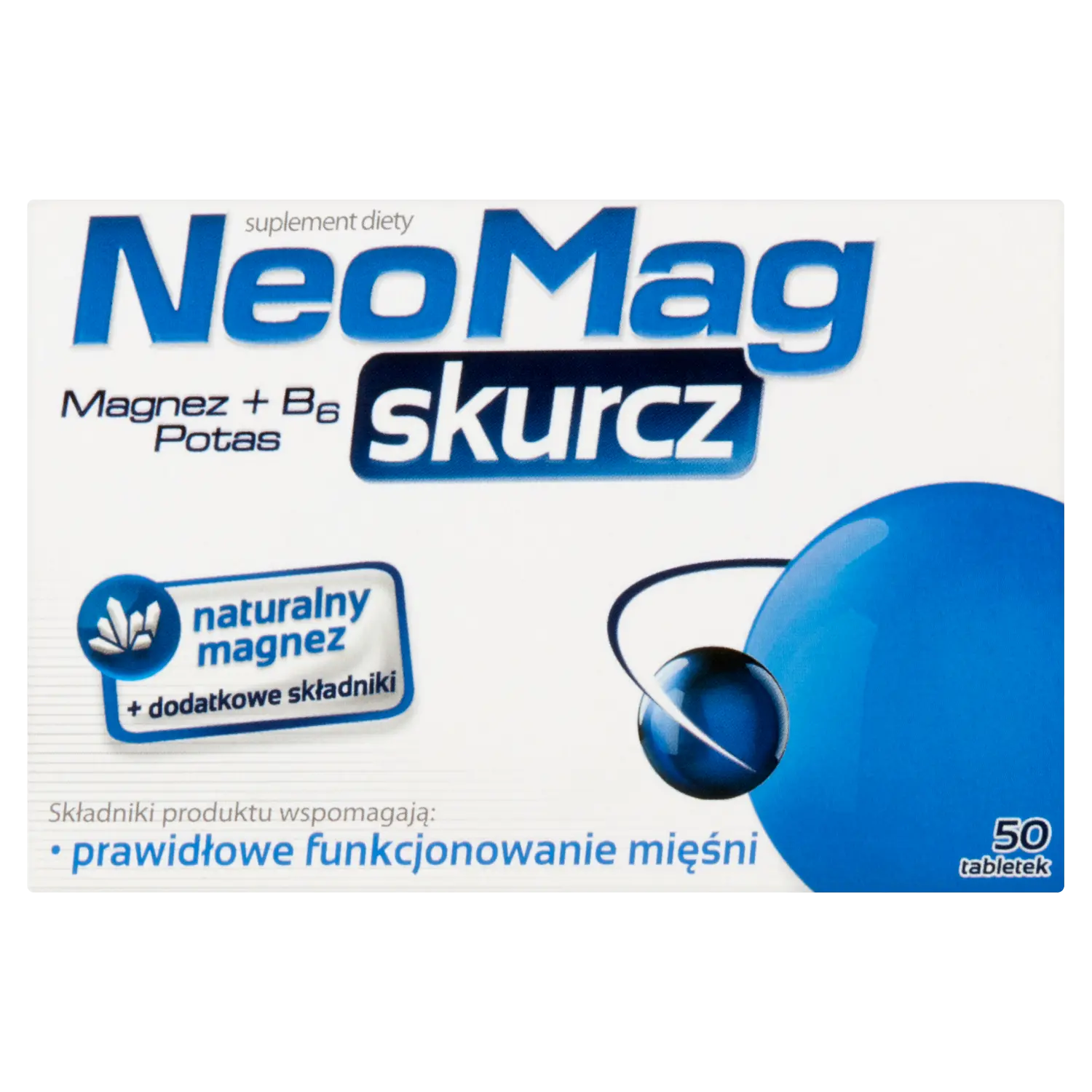 Neomag Skurcz биологически активная добавка, 50 таблеток/1 упаковка
Neomag Skurcz биологически активная добавка, 50 таблеток/1 упаковка