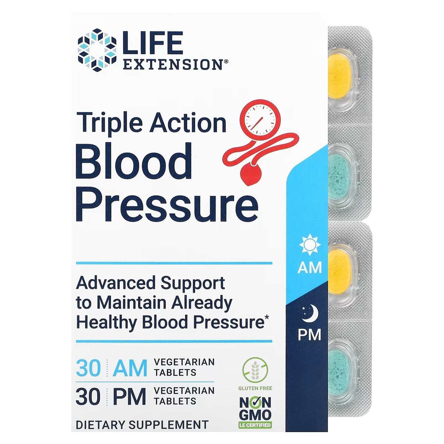 Life Extension Triple Action для измерения артериального давления утром вечером 2 упаковки, 60 вегетарианских таблеток
Life Extension Triple Action для измерения артериального давления утром вечером 2 упаковки, 60 вегетарианских таблеток