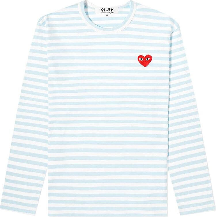Лонгслив Comme des Garçons Long-Sleeve Striped Tee With Small Heart 'Blue', синий
Лонгслив Comme des Garçons Long-Sleeve Striped Tee With Small Heart 'Blue', синий