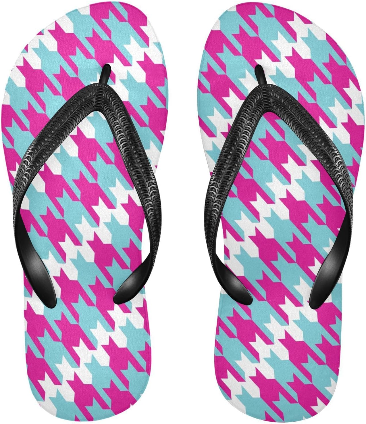 Сланцы с узором «гусиная лапка» бирюзового цвета, пляжные шлепанцы, резиновые нескользящие летние тапочки для прогулок для мужчин и женщин Sinestour
Сланцы с узором «гусиная лапка» бирюзового цвета, пляжные шлепанцы, резиновые нескользящие летние тапочки для прогулок для мужчин и женщин Sinestour