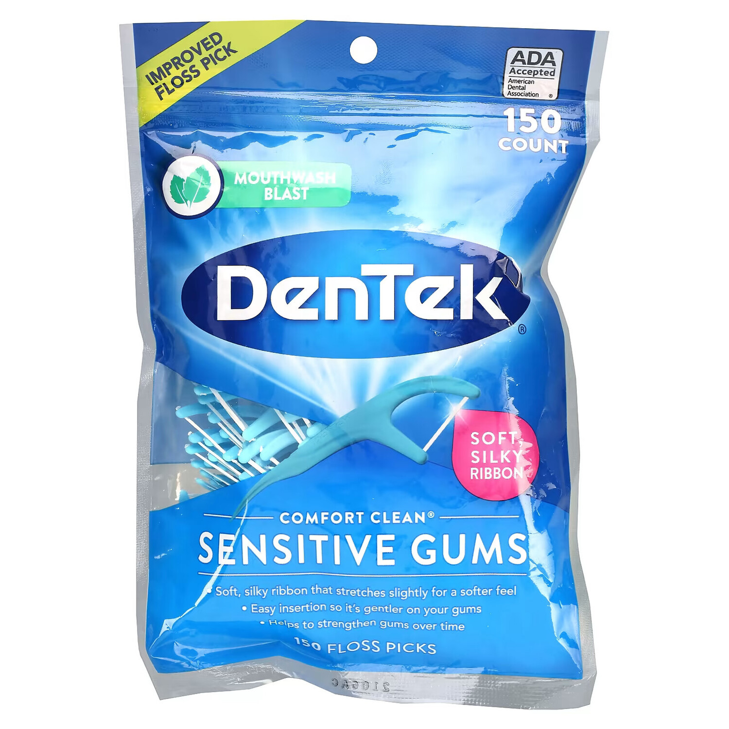 DenTek, Comfort Clean Floss, зубная нить для чувствительных десен, жидкость для полоскания рта, 150 зубной нити
DenTek, Comfort Clean Floss, зубная нить для чувствительных десен, жидкость для полоскания рта, 150 зубной нити