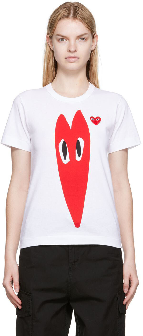 Белая футболка с расплющенным сердцем Comme des Garçons Play, Белый, Белая футболка с расплющенным сердцем Comme des Garçons Play
Белая футболка с расплющенным сердцем Comme des Garçons Play, Белый, Белая футболка с расплющенным сердцем Comme des Garçons Play