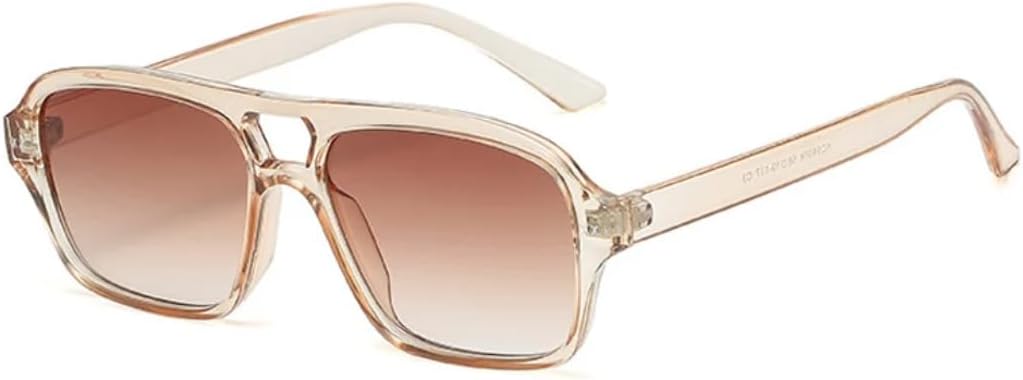 Ретро-солнцезащитные очки с двойной перемычкой для женщин, модные очки с градиентным переходом цвета, трендовые мужские очки с линзами Ocean Lens UV400 UUPTTPL, Champagne Tea
Ретро-солнцезащитные очки с двойной перемычкой для женщин, модные очки с градиентным переходом цвета, трендовые мужские очки с линзами Ocean Lens UV400 UUPTTPL, Champagne Tea