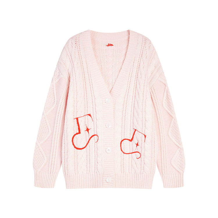 ELLE Свитер женский розовый V-образный вырез умеренный кардиган
ELLE Свитер женский розовый V-образный вырез умеренный кардиган