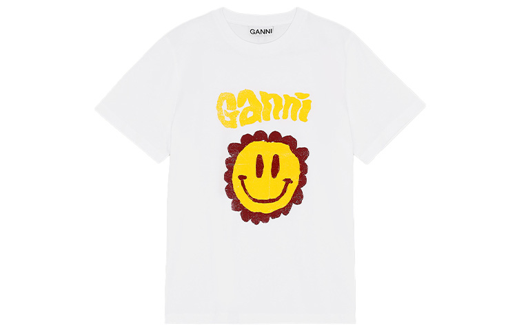 GANNI Футболка с логотипом Smiley 'Bright White/Yellow', Белый, GANNI Футболка с логотипом Smiley 'Bright White/Yellow'
GANNI Футболка с логотипом Smiley 'Bright White/Yellow', Белый, GANNI Футболка с логотипом Smiley 'Bright White/Yellow'