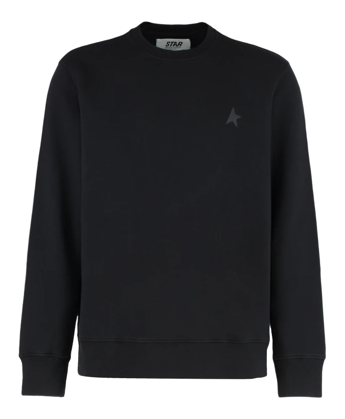 Хлопковая толстовка с круглым вырезом Golden Goose, черный
Хлопковая толстовка с круглым вырезом Golden Goose, черный