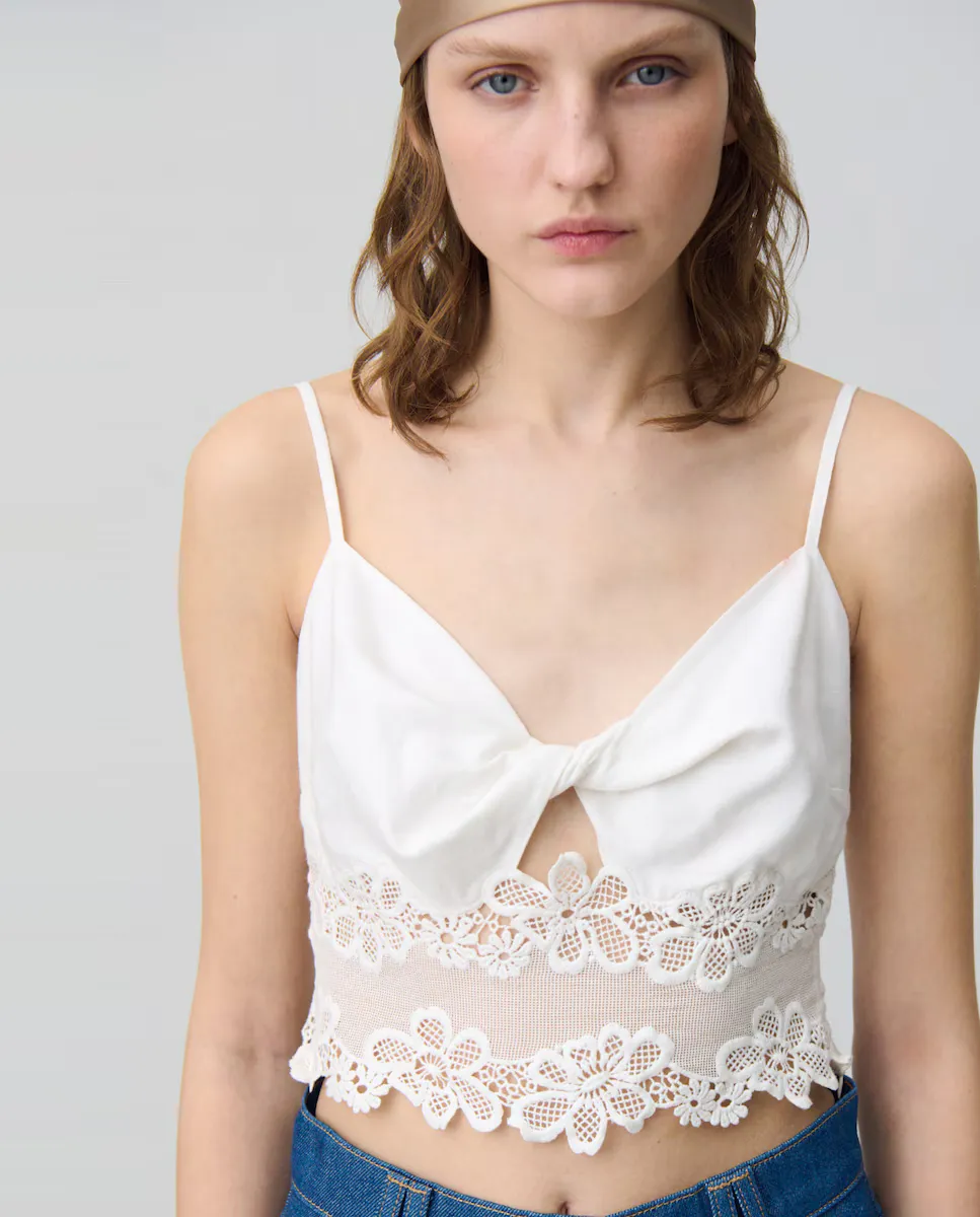 Женский топ на тонких бретелях с вышивкой Claudie Pierlot, белый
Женский топ на тонких бретелях с вышивкой Claudie Pierlot, белый
