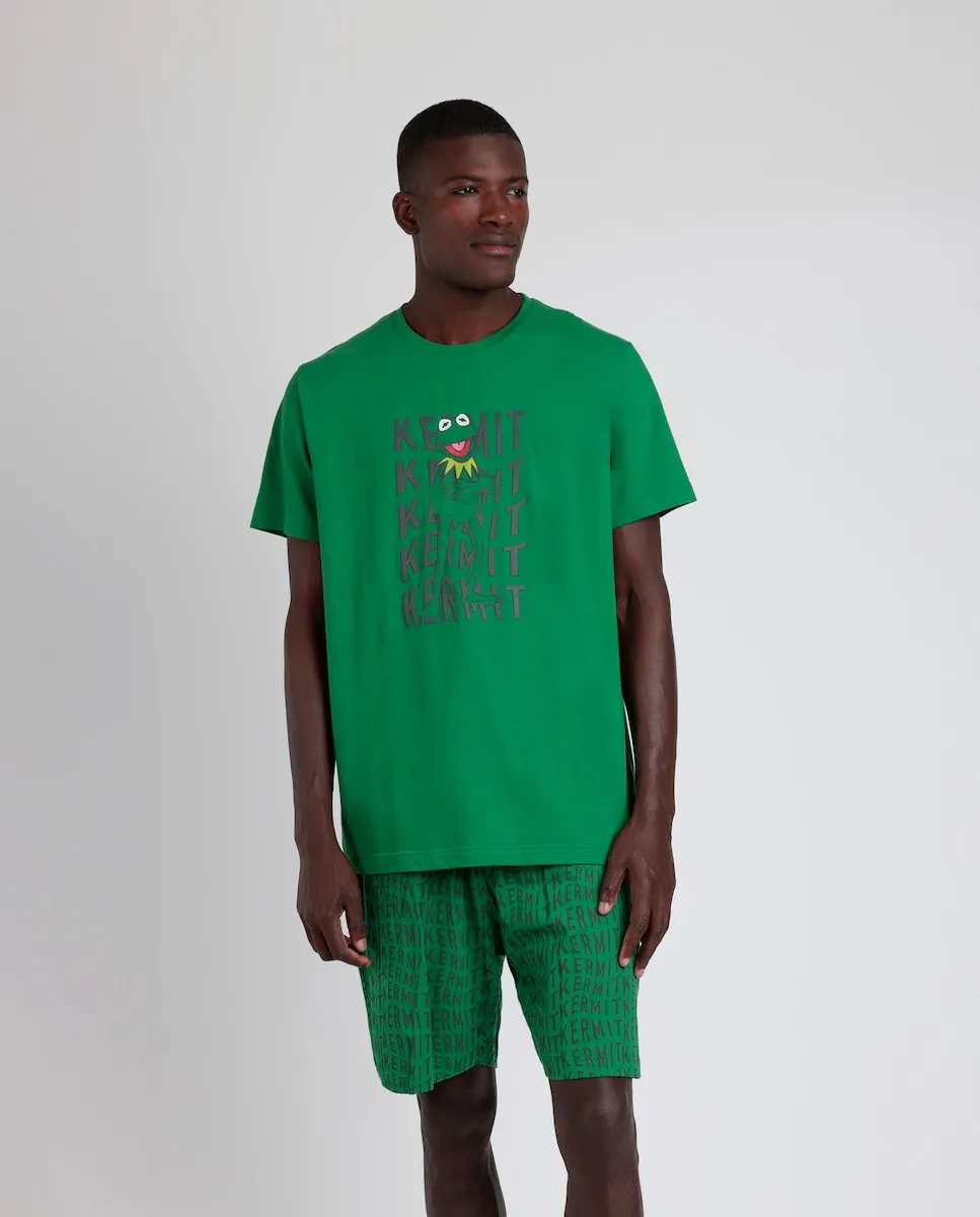 Мужская короткая зеленая трикотажная пижама Disney, зеленый
Мужская короткая зеленая трикотажная пижама Disney, зеленый