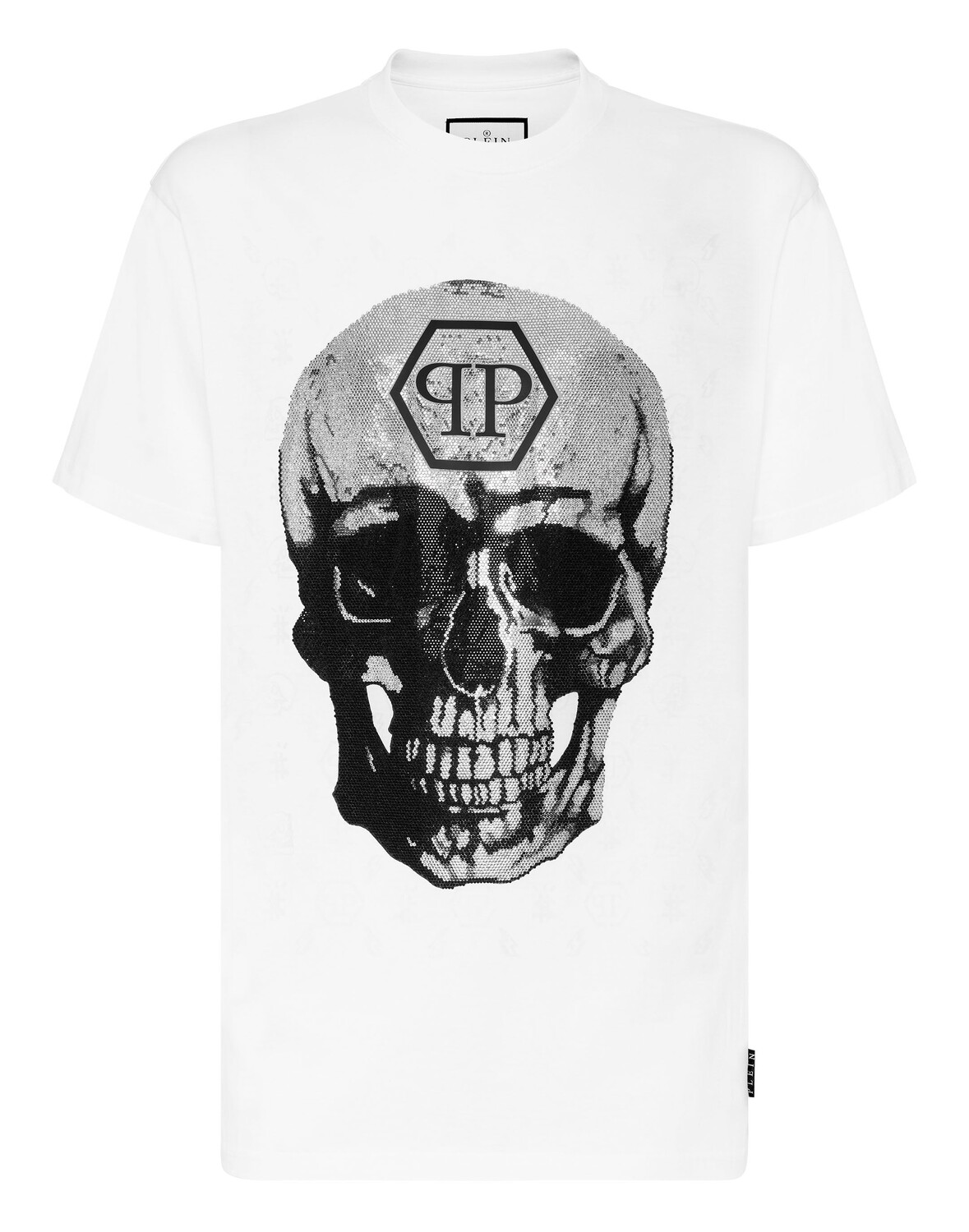 Футболка с круглым вырезом SS Skull and Plein с кристаллами Philipp Plein, белый
Футболка с круглым вырезом SS Skull and Plein с кристаллами Philipp Plein, белый