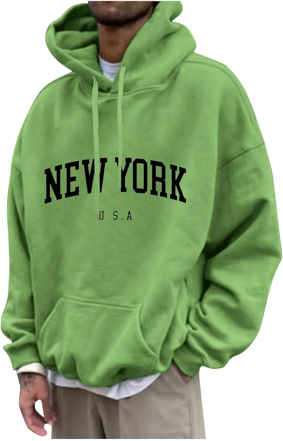 Мужской худи с принтом и карманом
Мужской худи с принтом и карманом