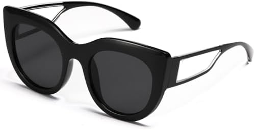 Модные солнцезащитные очки «кошачий глаз» в крупной винтажной оправе для мужчин и женщин. Модные овальные солнцезащитные очки для женщин с защитой от УФ-излучения UV400 MTZJH, Black Grey
Модные солнцезащитные очки «кошачий глаз» в крупной винтажной оправе для мужчин и женщин. Модные овальные солнцезащитные очки для женщин с защитой от УФ-излучения UV400 MTZJH, Black Grey