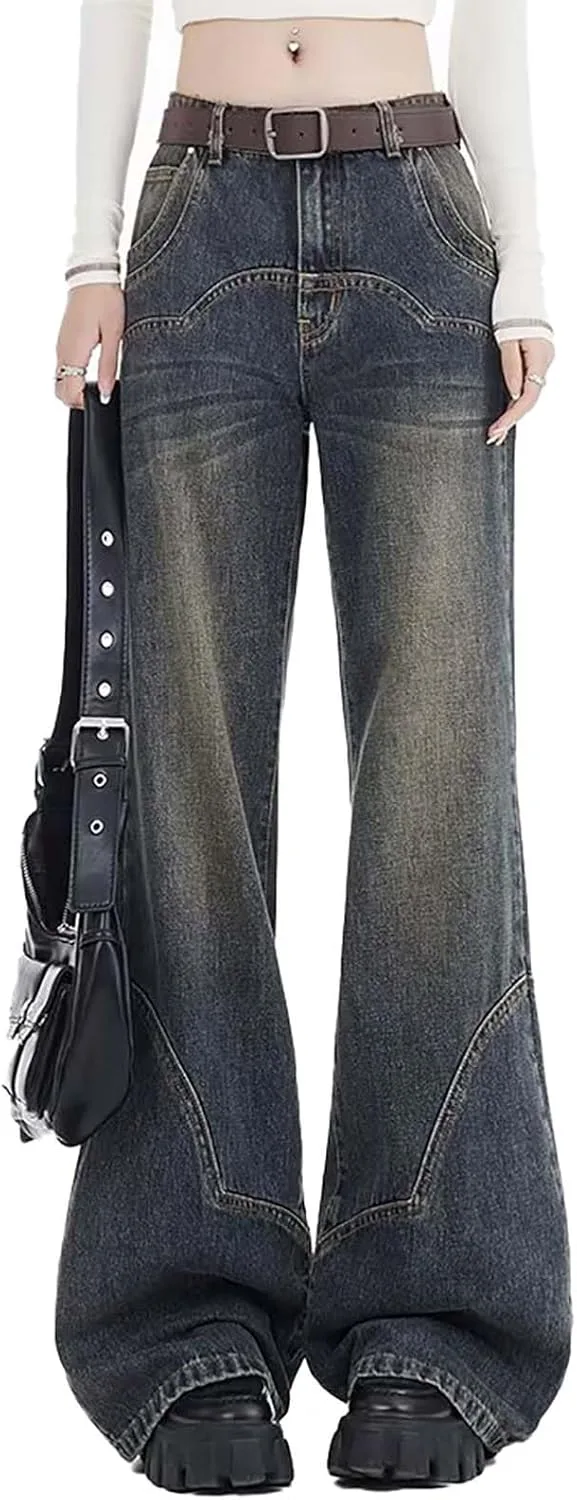 Багги фларед джинсы для женщин Y2K с высокой талией LUUTWAL
Багги фларед джинсы для женщин Y2K с высокой талией LUUTWAL