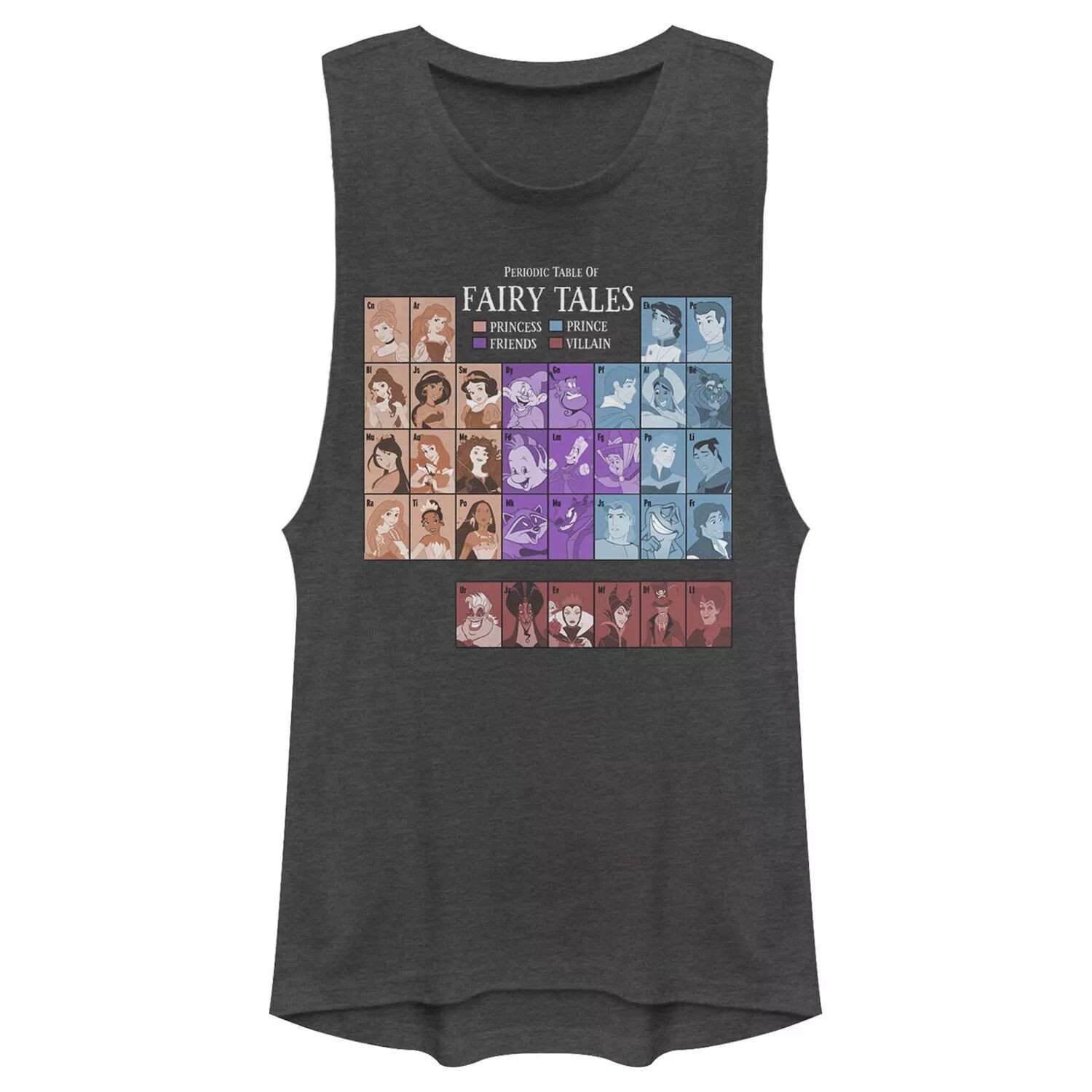 Майка с мускулами для подростков Disney Princess Periodic Table Fairy Tales Licensed Character
Майка с мускулами для подростков Disney Princess Periodic Table Fairy Tales Licensed Character