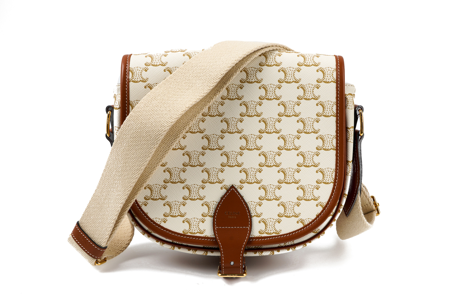 Сумка-мессенджер, наплечная сумка, кроссбоди из монограммного полотна Triomphe и телячьей кожи CELINE Tubas женская Candy White
Сумка-мессенджер, наплечная сумка, кроссбоди из монограммного полотна Triomphe и телячьей кожи CELINE Tubas женская Candy White