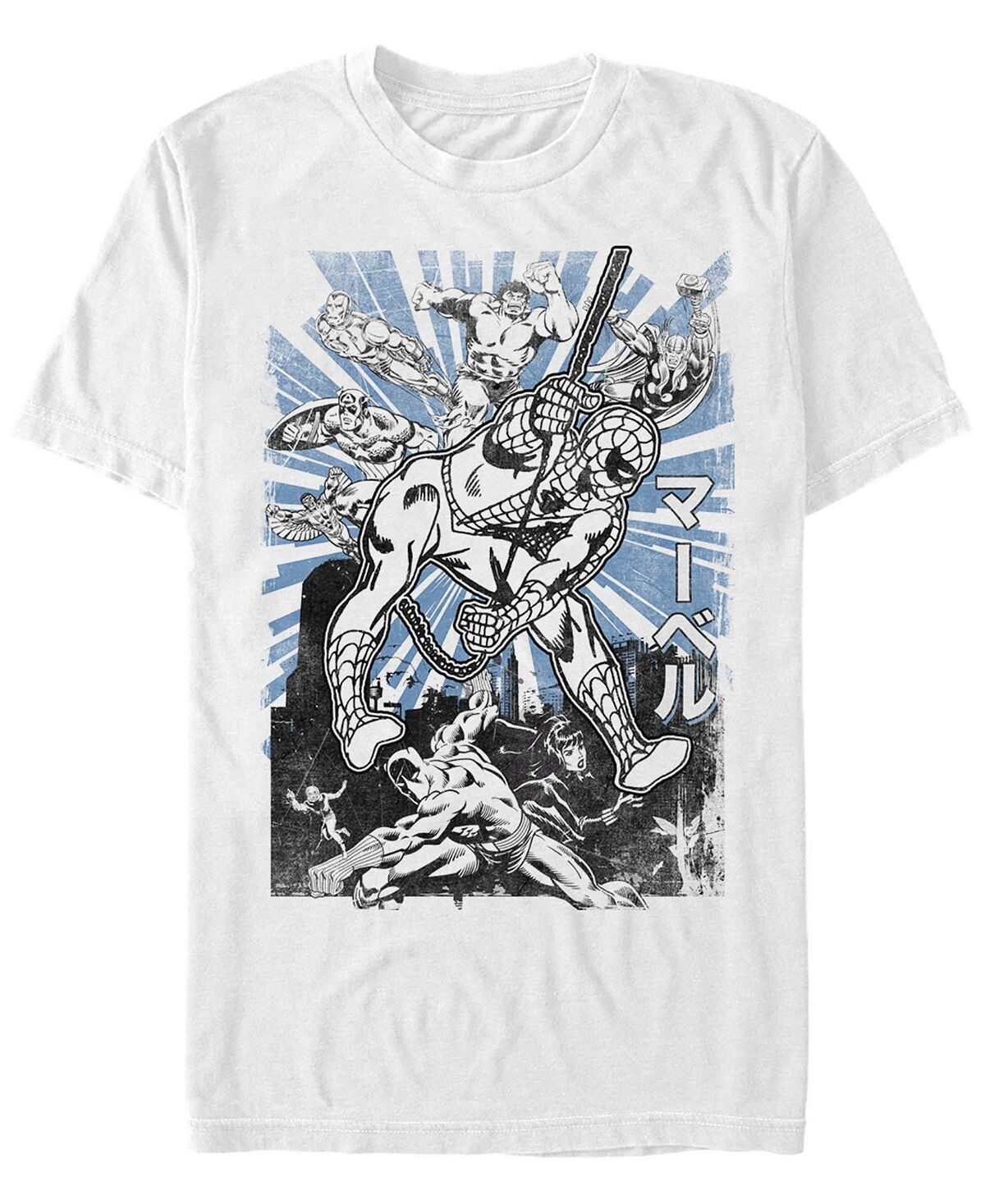 Мужские мстители marvel, классические кандзи человека-паука, футболка с коротким рукавом Fifth Sun, белый
Мужские мстители marvel, классические кандзи человека-паука, футболка с коротким рукавом Fifth Sun, белый