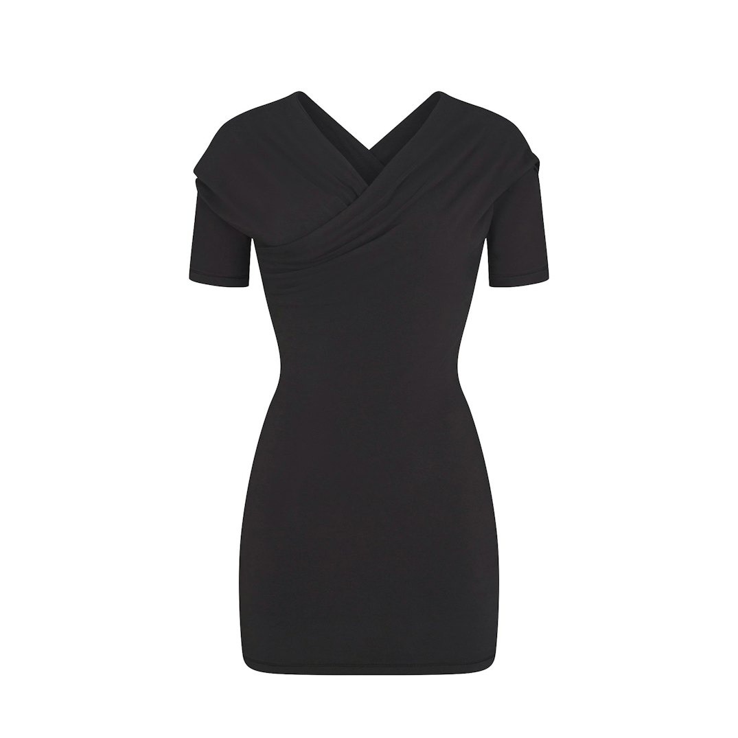 Платье SKIMS Cotton Jersey Wrap Mini, черный
Платье SKIMS Cotton Jersey Wrap Mini, черный