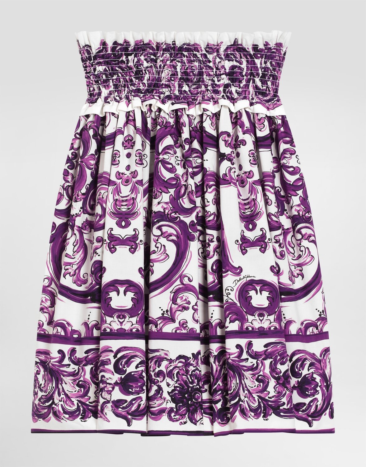 Хлопковая поплиновая юбка с принтом в стиле майолика Dolce&Gabbana, мультиколор
Хлопковая поплиновая юбка с принтом в стиле майолика Dolce&Gabbana, мультиколор