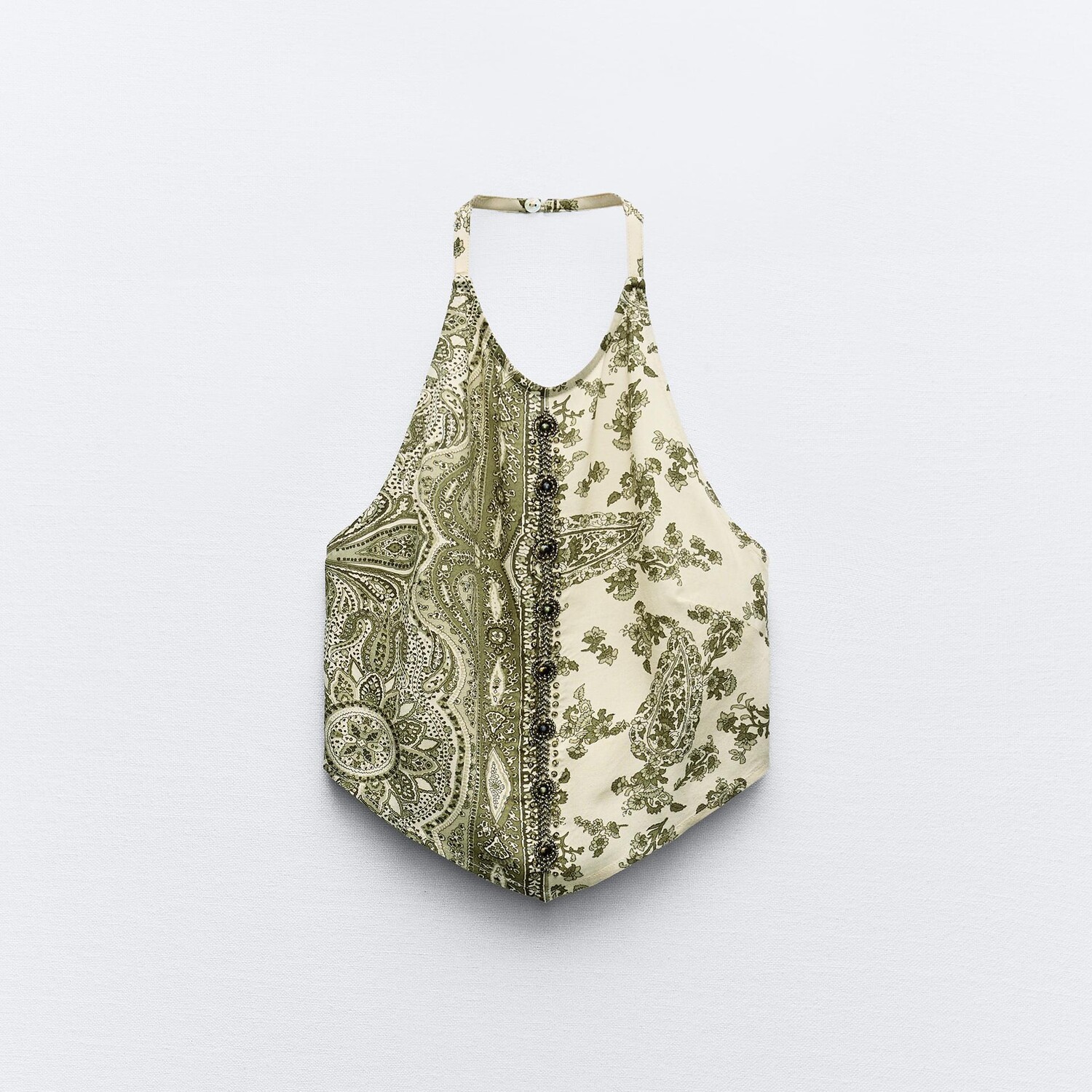 Топ с горловиной халтер и бусинами Zara, мультиколор
Топ с горловиной халтер и бусинами Zara, мультиколор