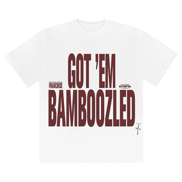 Футболка Cactus Jack by Travis Scott Get Em Bamboozled Franchise Short-Sleeve T-Shirt 'White', белый
Футболка Cactus Jack by Travis Scott Get Em Bamboozled Franchise Short-Sleeve T-Shirt 'White', белый