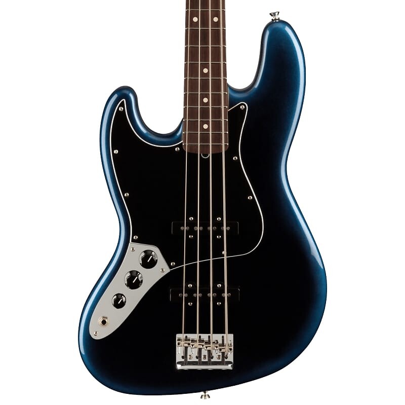 Fender American Professional II Jazz Bass Левая палисандровая накладка на гриф Dark Night с футляром
Fender American Professional II Jazz Bass Левая палисандровая накладка на гриф Dark Night с футляром