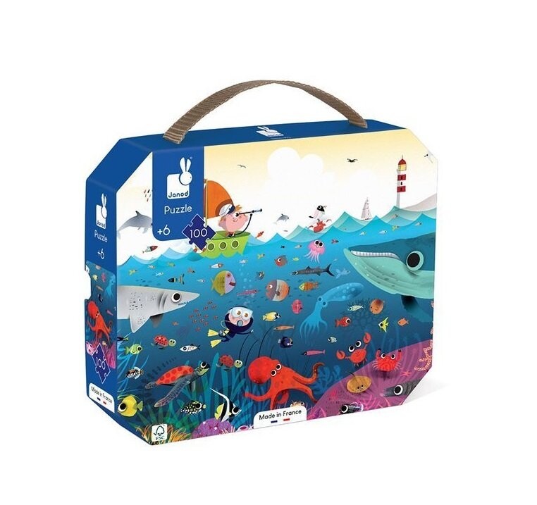 Янод, пазл, в чемодане Подводный мир, 100 шт. Janod
Янод, пазл, в чемодане Подводный мир, 100 шт. Janod