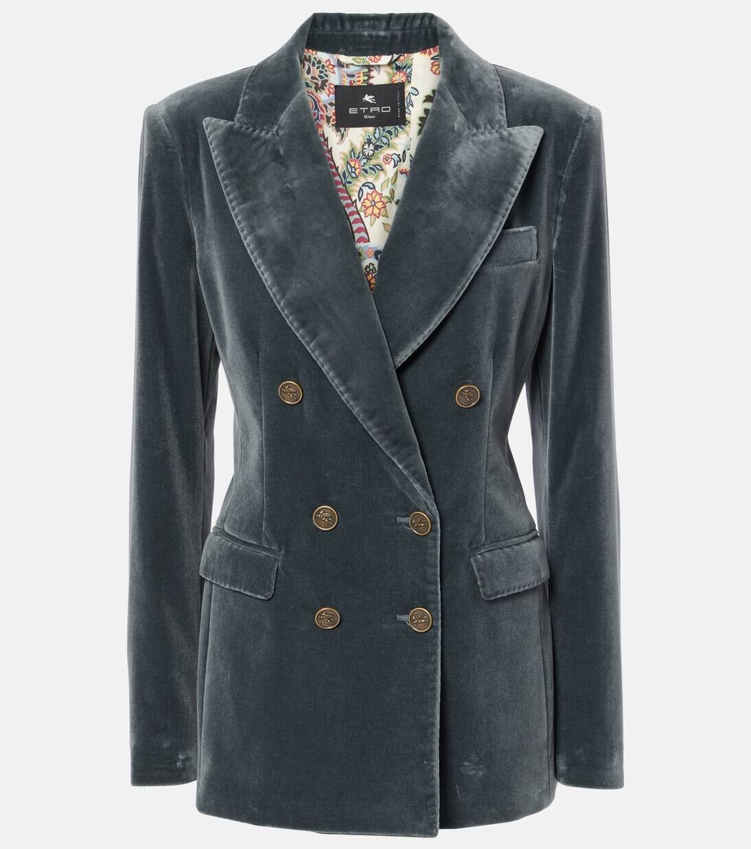 Двубортный блейзер из хлопкового бархата Etro, цвет sugar paper blue, Синий, Двубортный блейзер из хлопкового бархата Etro, цвет sugar paper blue
Двубортный блейзер из хлопкового бархата Etro, цвет sugar paper blue, Синий, Двубортный блейзер из хлопкового бархата Etro, цвет sugar paper blue