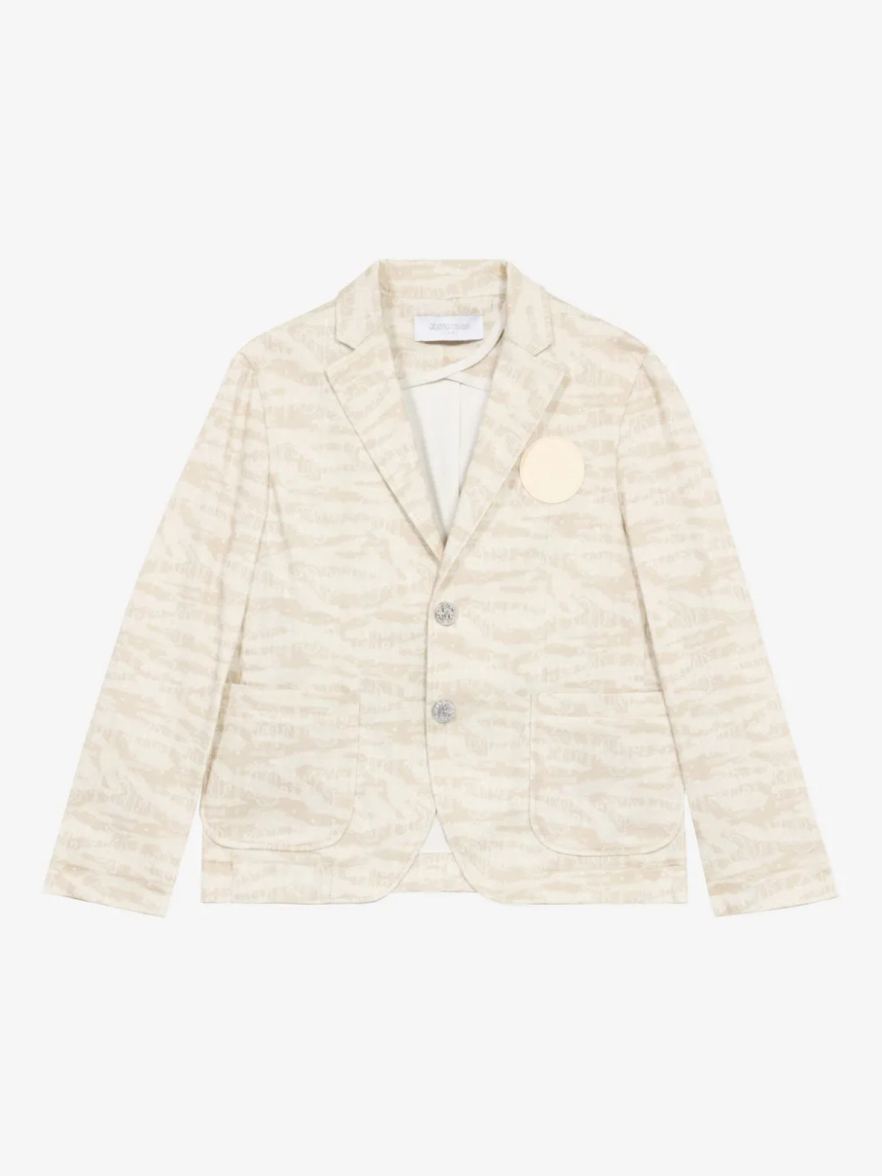 Пиджак с монограммой Roberto Cavalli Junior, нейтральный 
Пиджак с монограммой Roberto Cavalli Junior, нейтральный