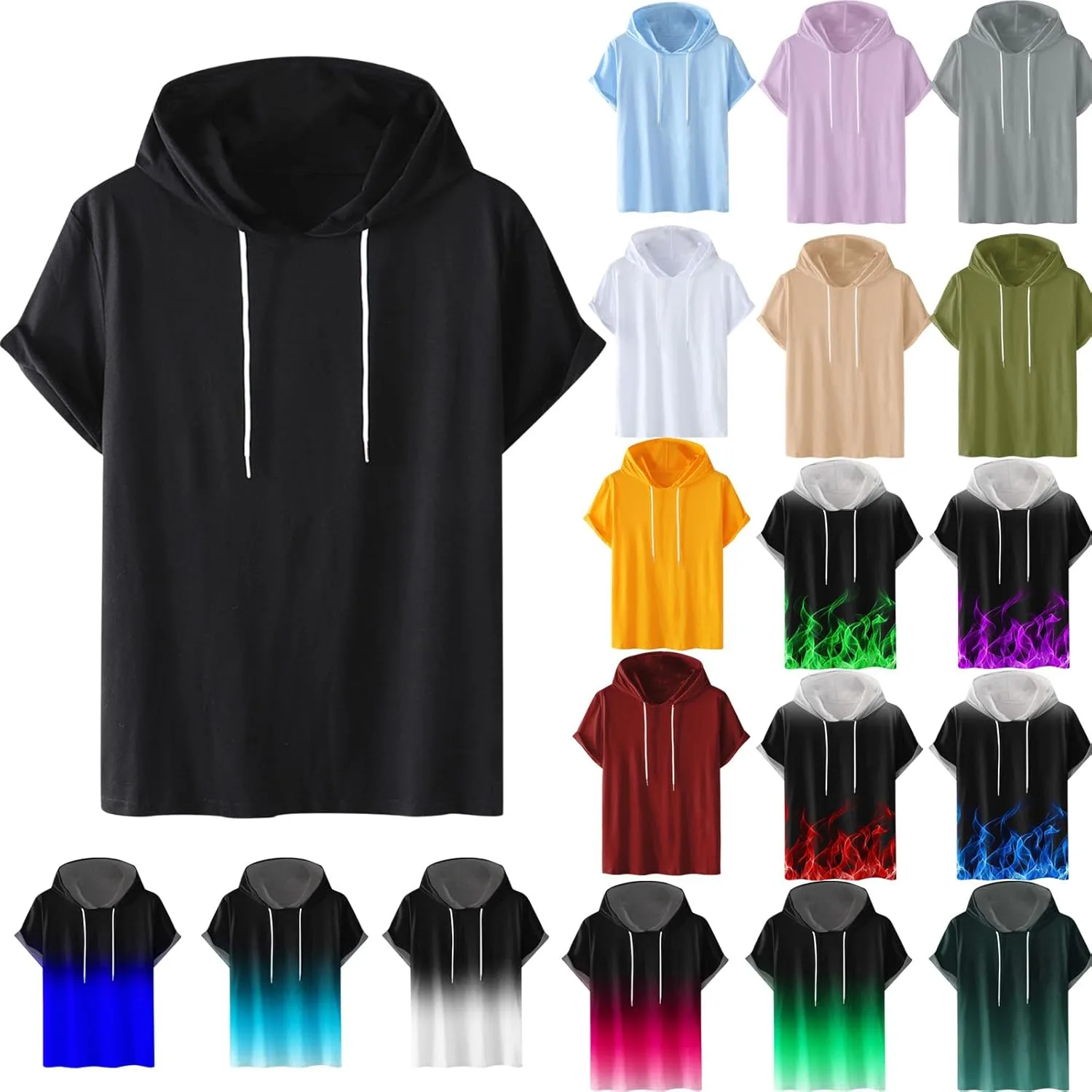 Футболка мужская Muscularfit с капюшоном, летняя, свободного кроя
Футболка мужская Muscularfit с капюшоном, летняя, свободного кроя