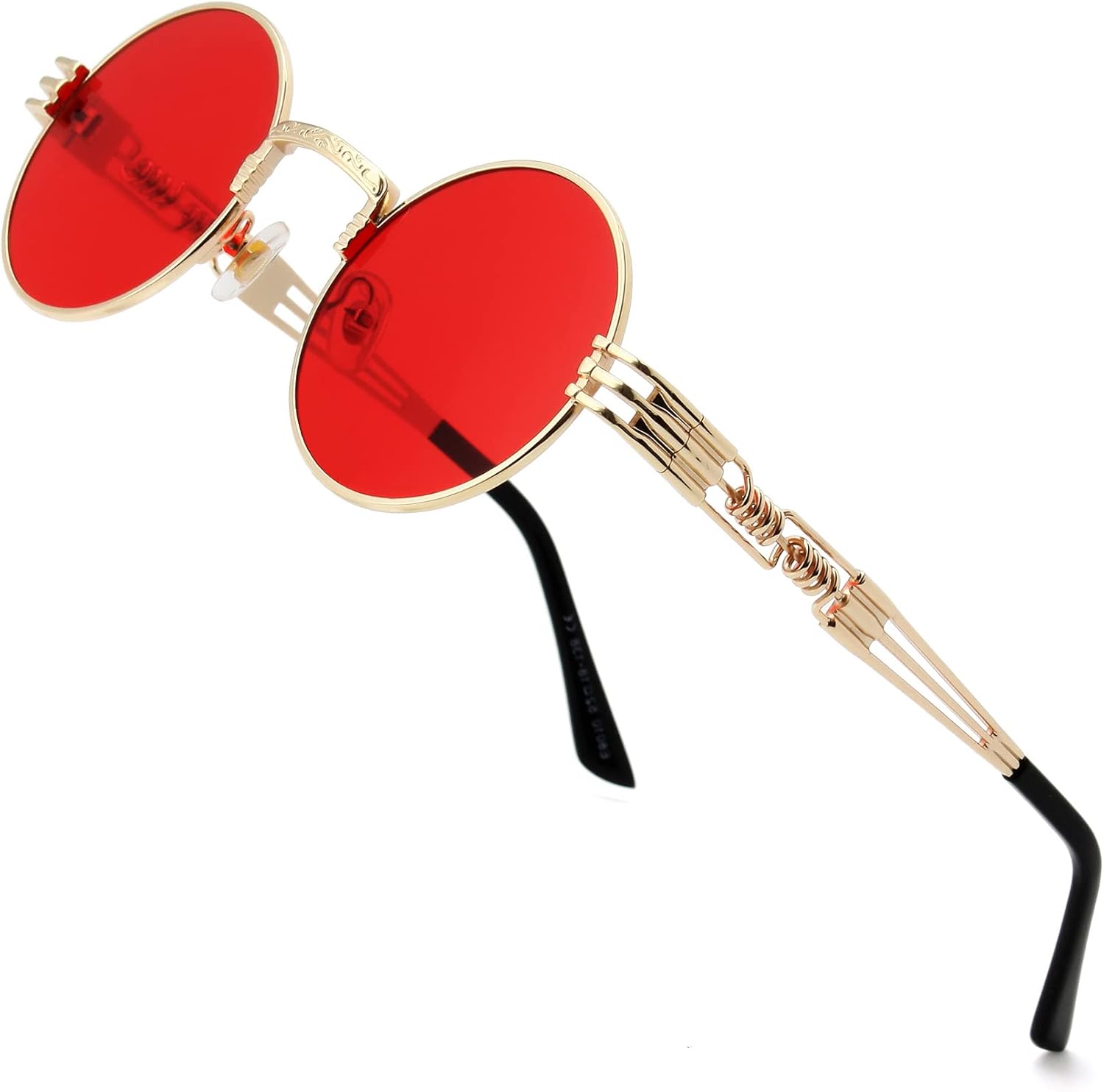 Солнцезащитные очки AIEYEZO круглой формы в стиле стимпанк для мужчин и женщин, ретро-очки в стиле хиппи, металлическая оправа, линзы со 100% защитой от УФ-излучения, A4 Gold/Ocean Red
Солнцезащитные очки AIEYEZO круглой формы в стиле стимпанк для мужчин и женщин, ретро-очки в стиле хиппи, металлическая оправа, линзы со 100% защитой от УФ-излучения, A4 Gold/Ocean Red