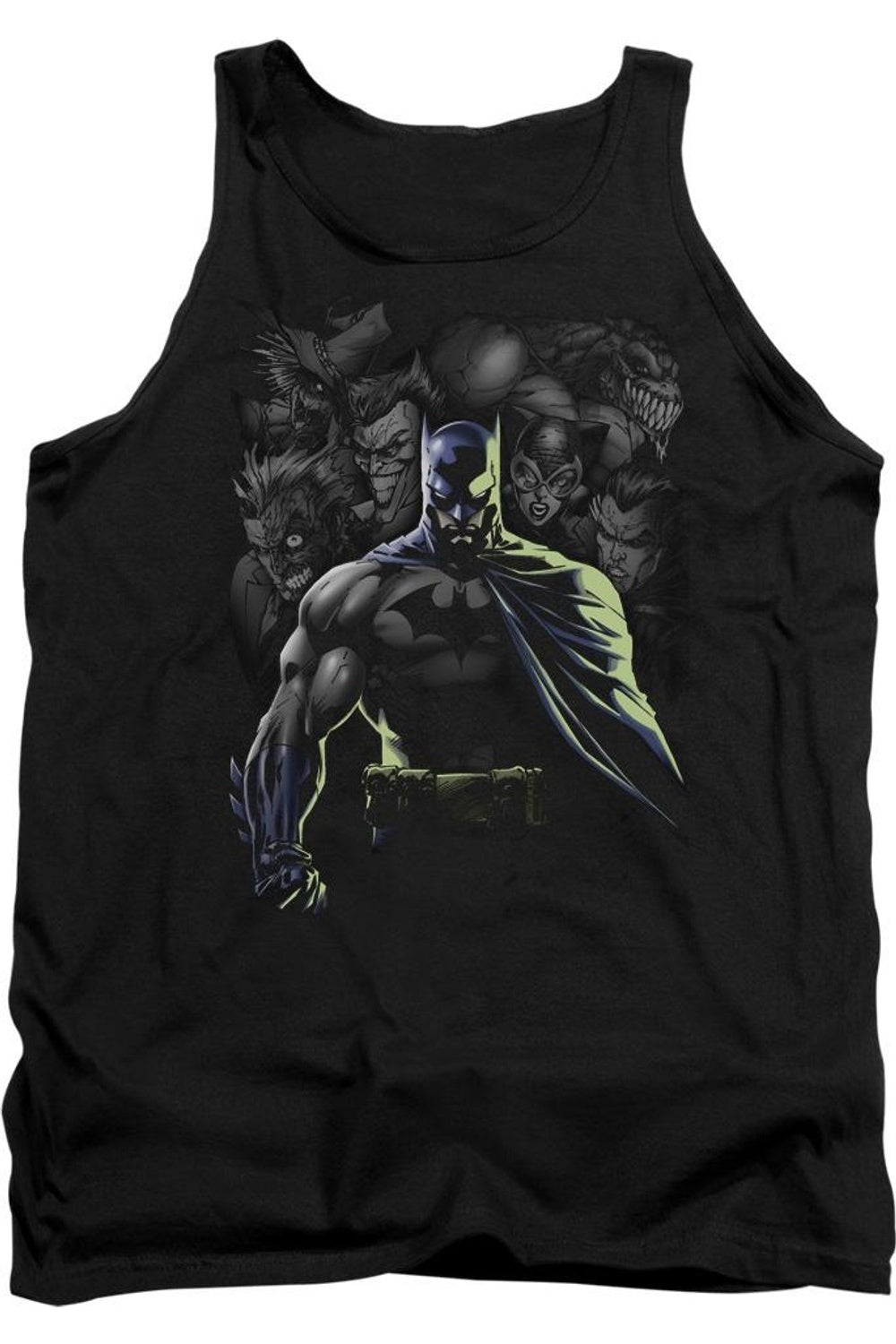 Бэтмен Злодеи Развязанный Взрослый Майка Gildan, черный
Бэтмен Злодеи Развязанный Взрослый Майка Gildan, черный