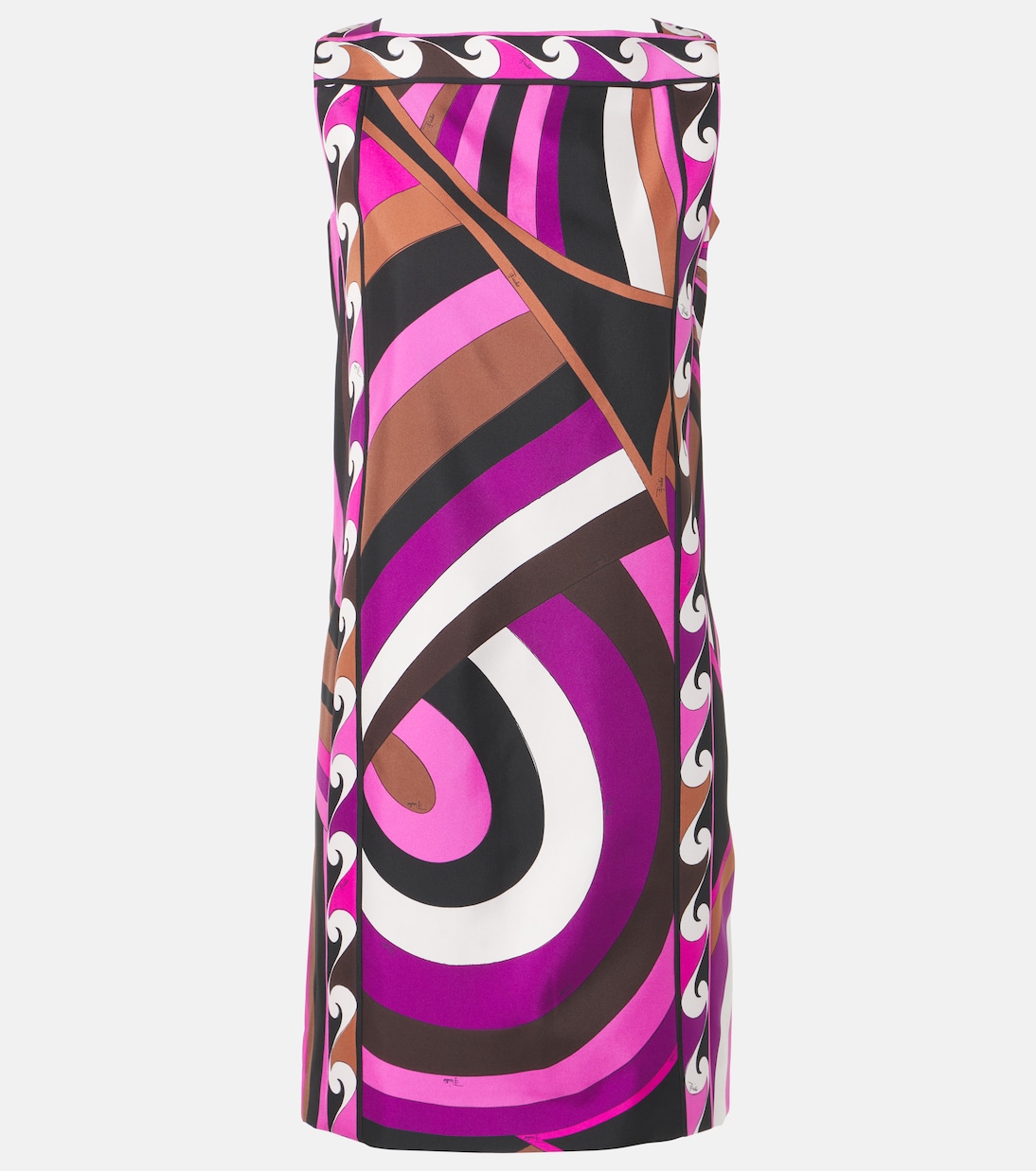 Мини-платье из иридевого шелкового твила Pucci, Fuxia Marrone 
Мини-платье из иридевого шелкового твила Pucci, Fuxia Marrone