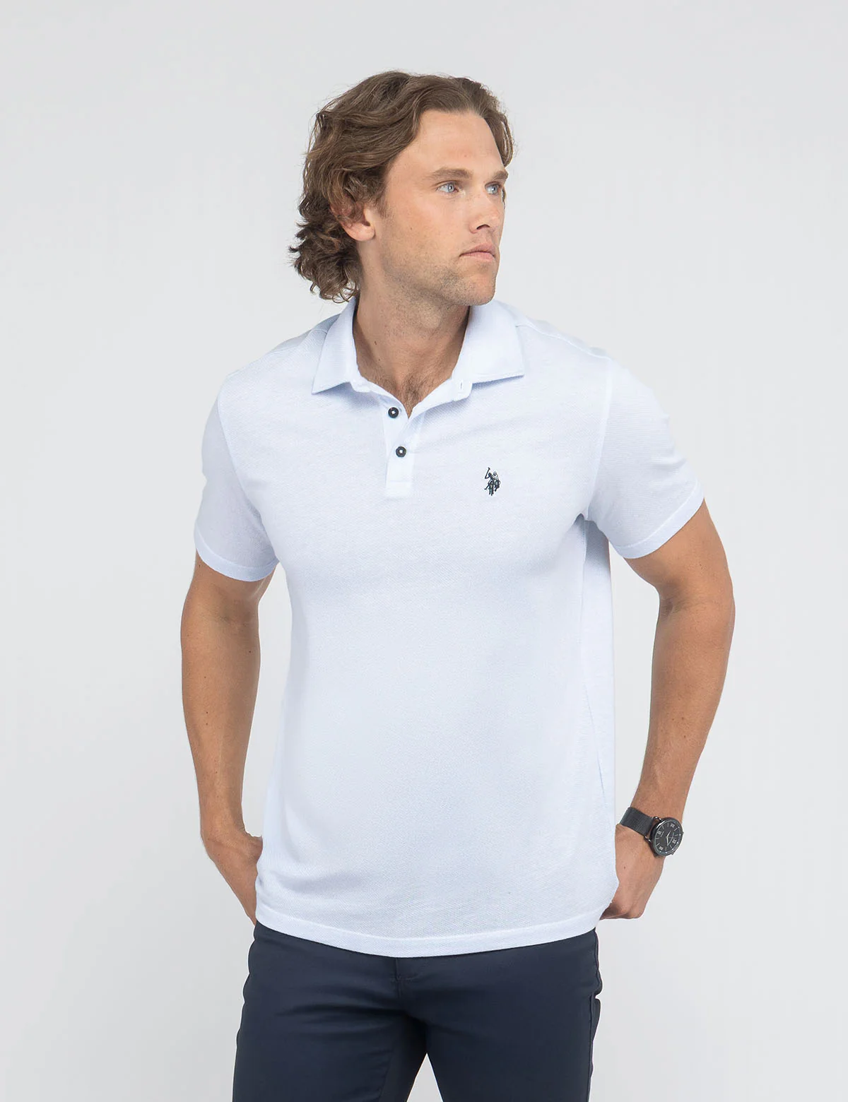 Рубашка U.S. Polo Assn White Label Jacquard Polo, бело-голубой
Рубашка U.S. Polo Assn White Label Jacquard Polo, бело-голубой