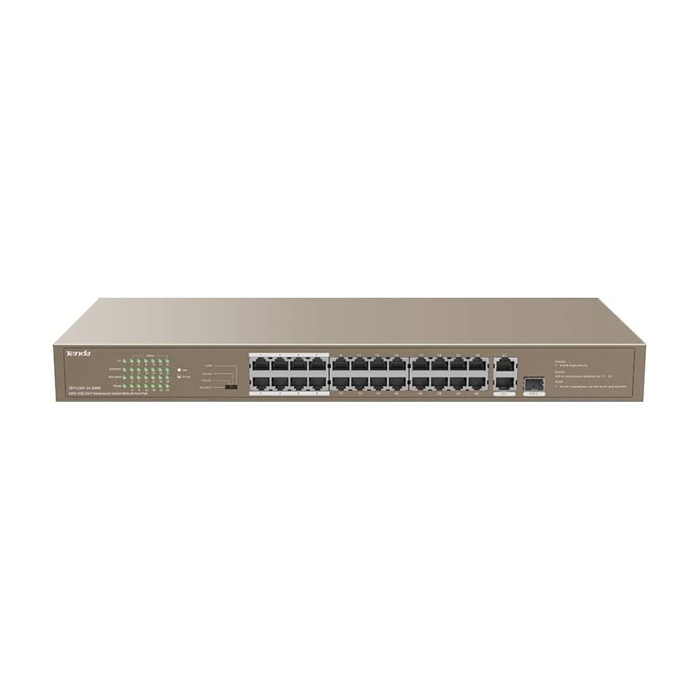Коммутатор Tenda TEF1126P-24-250W
Коммутатор Tenda TEF1126P-24-250W