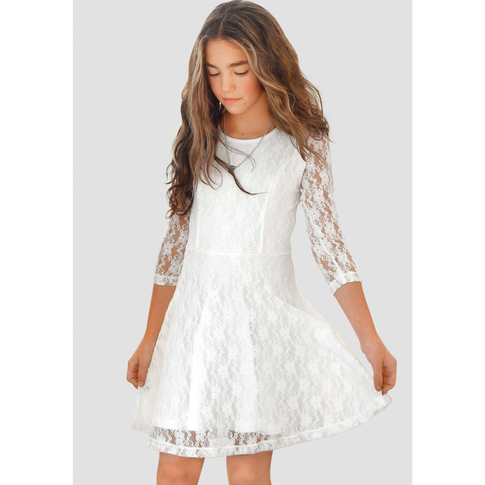 KIDSWORLD кружевное платье с рукавами 3/4, цвет Natur
KIDSWORLD кружевное платье с рукавами 3/4, цвет Natur