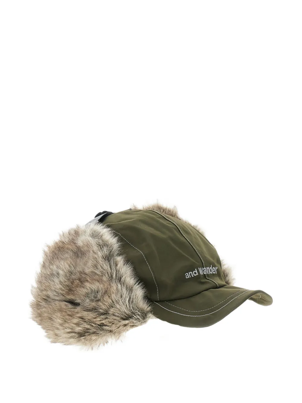 Шапка с ушками из искусственного меха и логотипом And Wander, зеленый
Шапка с ушками из искусственного меха и логотипом And Wander, зеленый