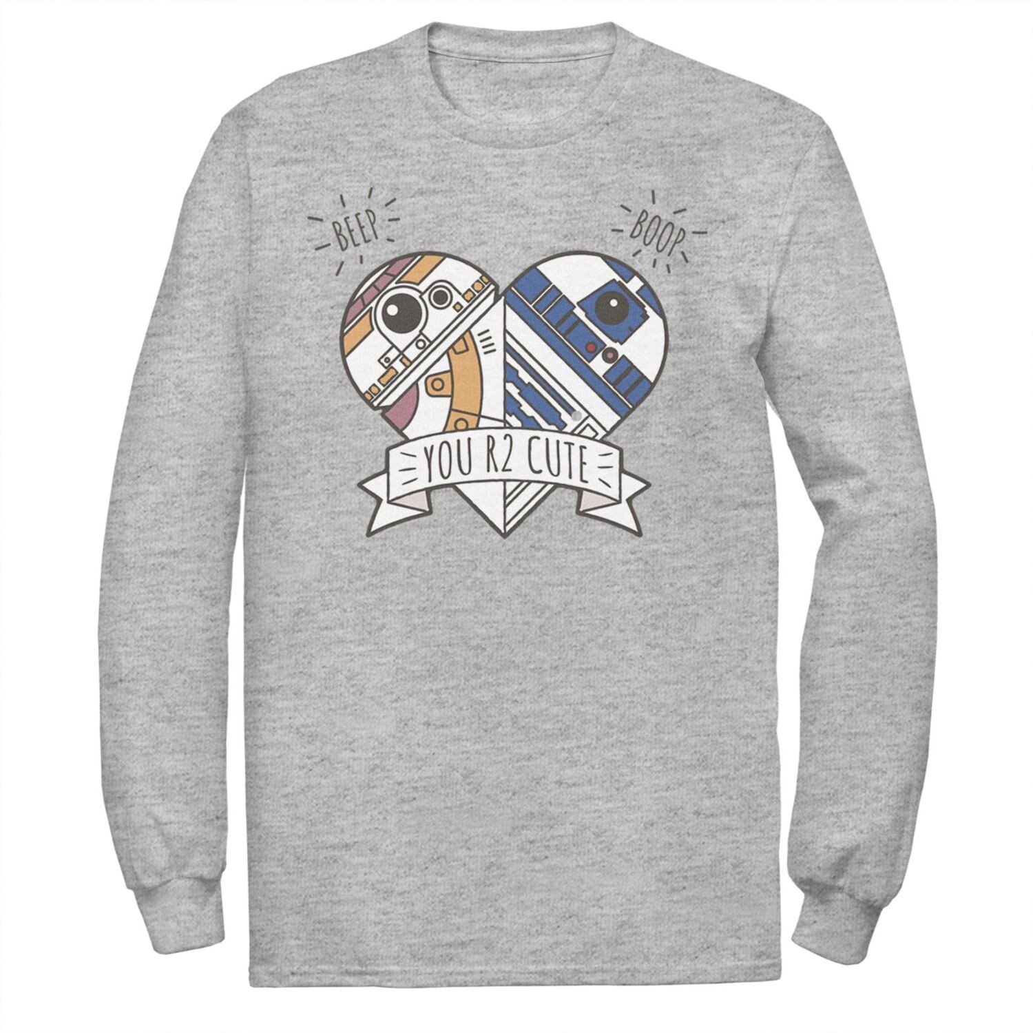 Мужская футболка с изображением дроидов в форме сердца «Звездные войны» ко Дню святого Валентина «You R2 Cute» Star Wars
Мужская футболка с изображением дроидов в форме сердца «Звездные войны» ко Дню святого Валентина «You R2 Cute» Star Wars